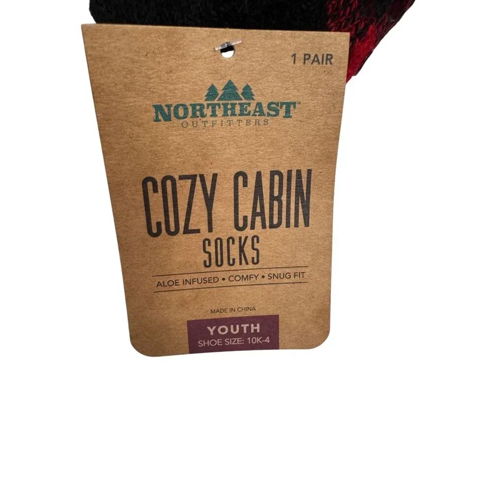 2/$30 NWT Northeast Outfitters Youth Cozy Cabin Socks Aloe Infused Comfy